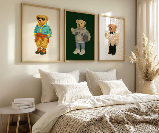 Luxury Set Bear Poster, Digital Download (D67)