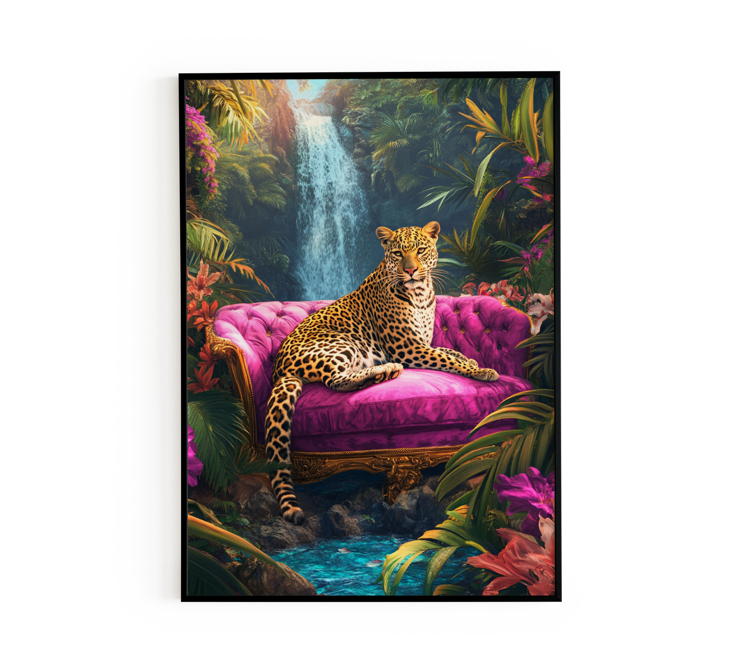 Leopard Pink Velvet Jungle Poster