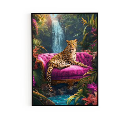 Leopard Pink Velvet Jungle Poster