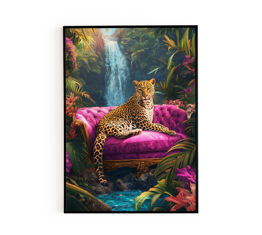 Leopard Pink Velvet Jungle Poster