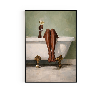 Relaxing Wine Bath Poster