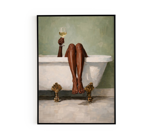 Relaxing Wine Bath Poster