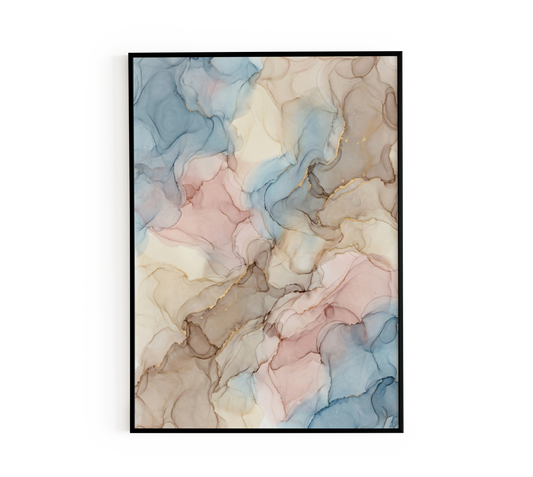 Fluid Marble Abstract Print