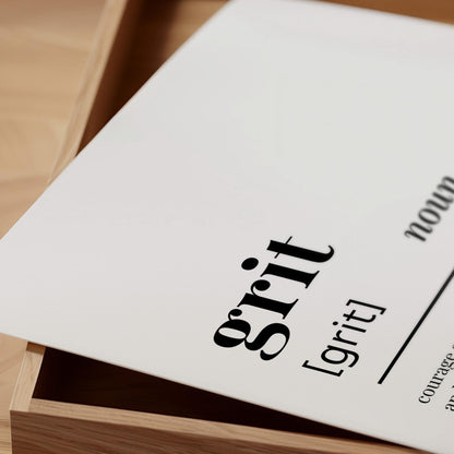 Grit Definition Print — Digital Poster (W01)