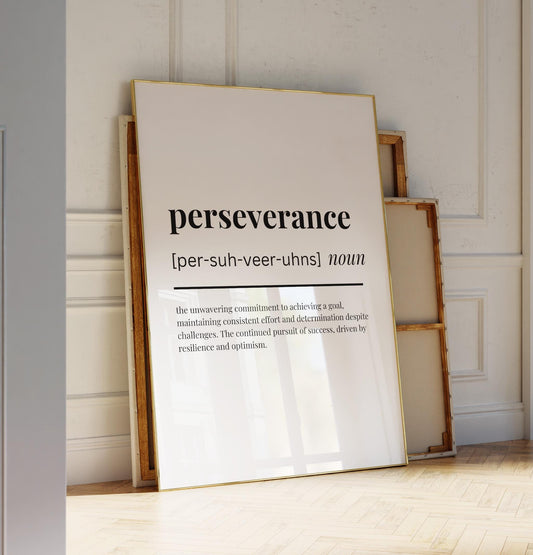 Perseverance Definition Poster — Digital Poster (W03)