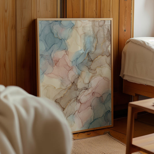 Fluid Marble Abstract Print