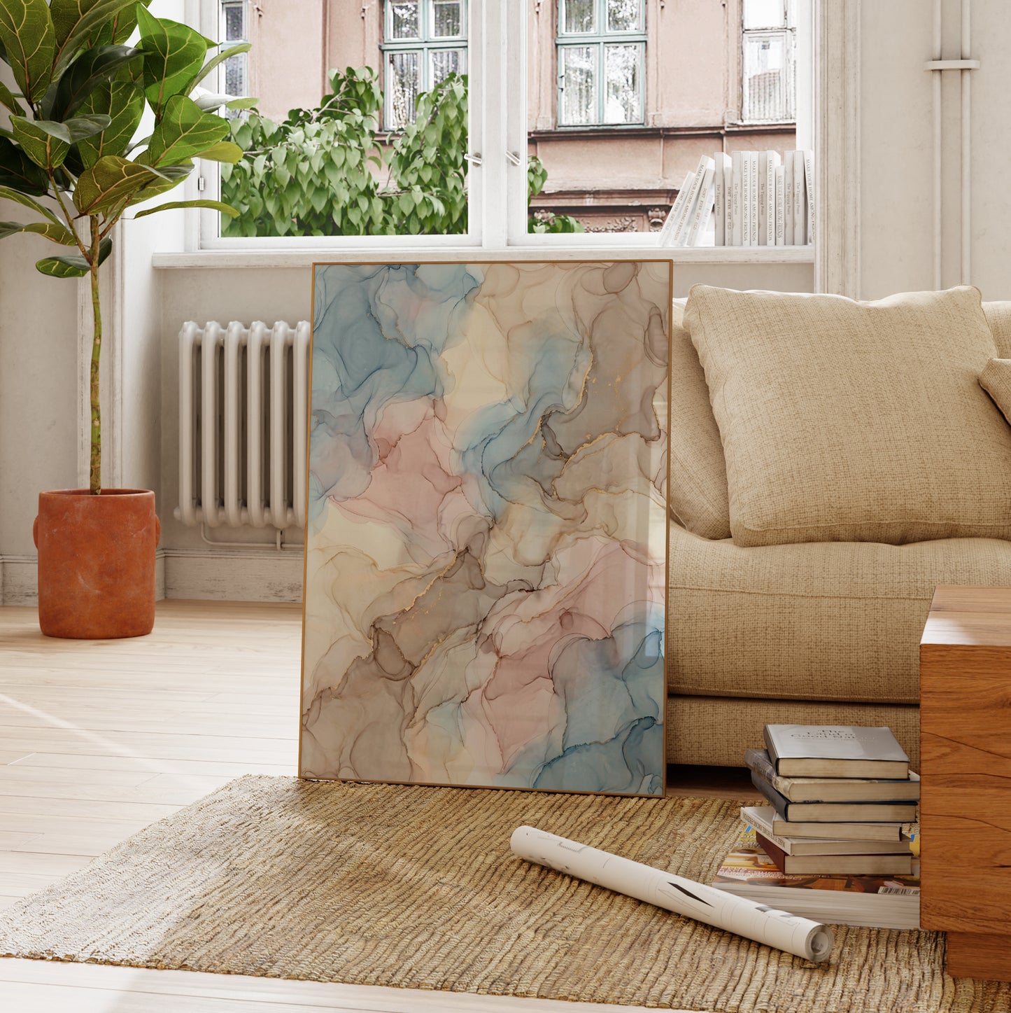 Fluid Marble Abstract Print