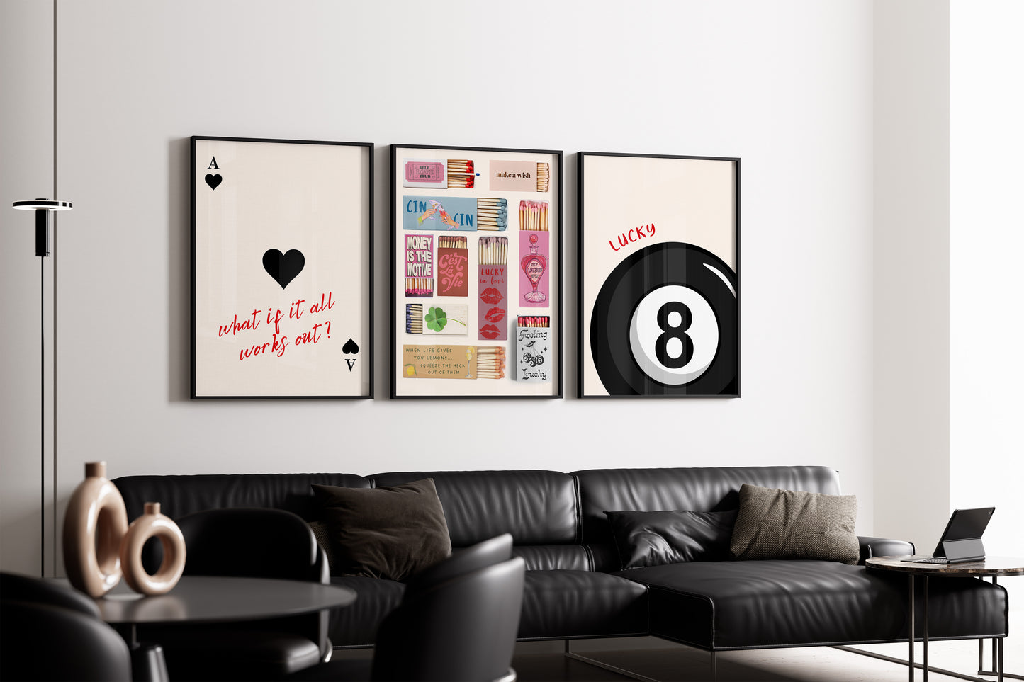 Set of 3 Lucky Charm Art Prints