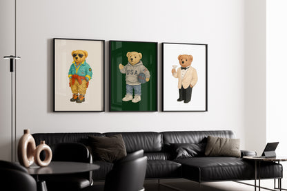 Luxury Set Bear Poster, Digital Download (D67)