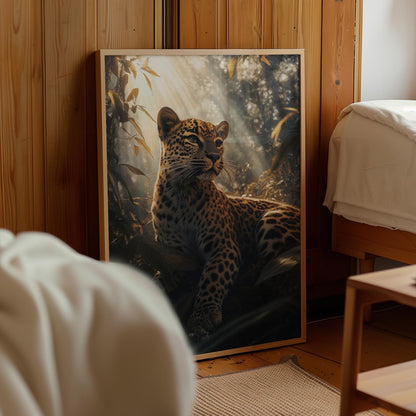 Leopard Wall Art, Jungle Wildlife Poster – Digital Poster (D63)