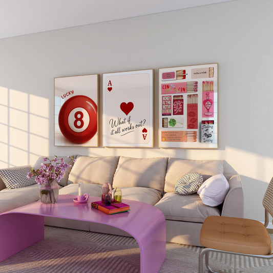 Lucky Matchbox Poster Set (3 Prints) – Digital Poster (D104)