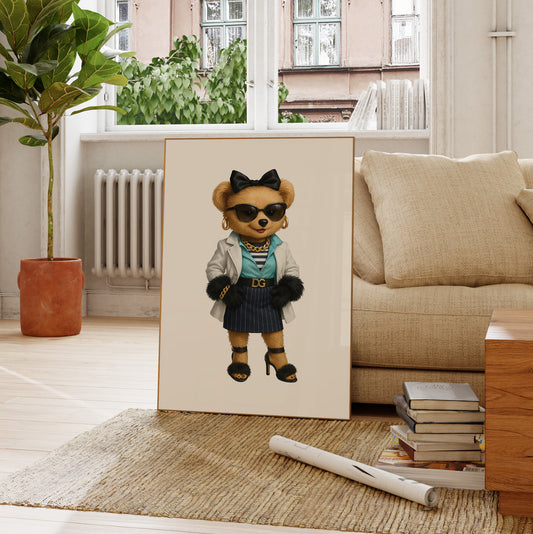 Woman Bear Poster, Digital Download (D69)