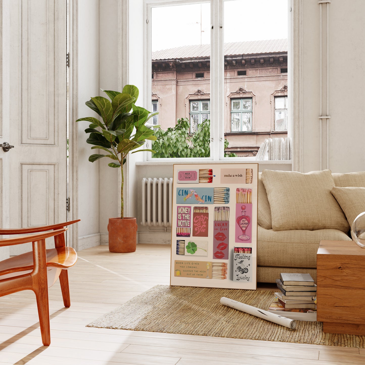 Vintage Matchbox Collage Wall Art