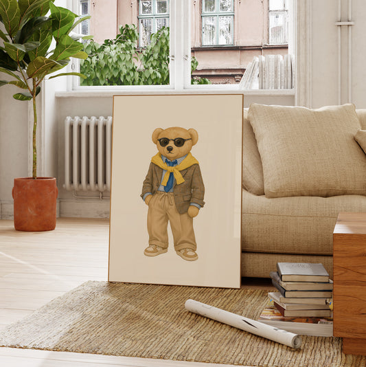 Style Bear Poster, Digital Download (D37)