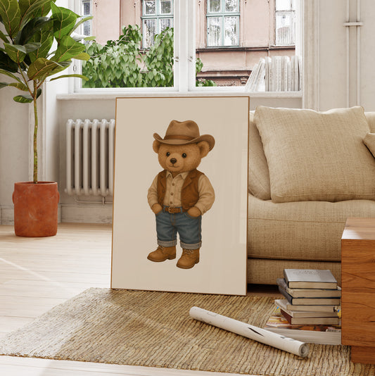 Texas Bear Poster, Digital Download (D70)