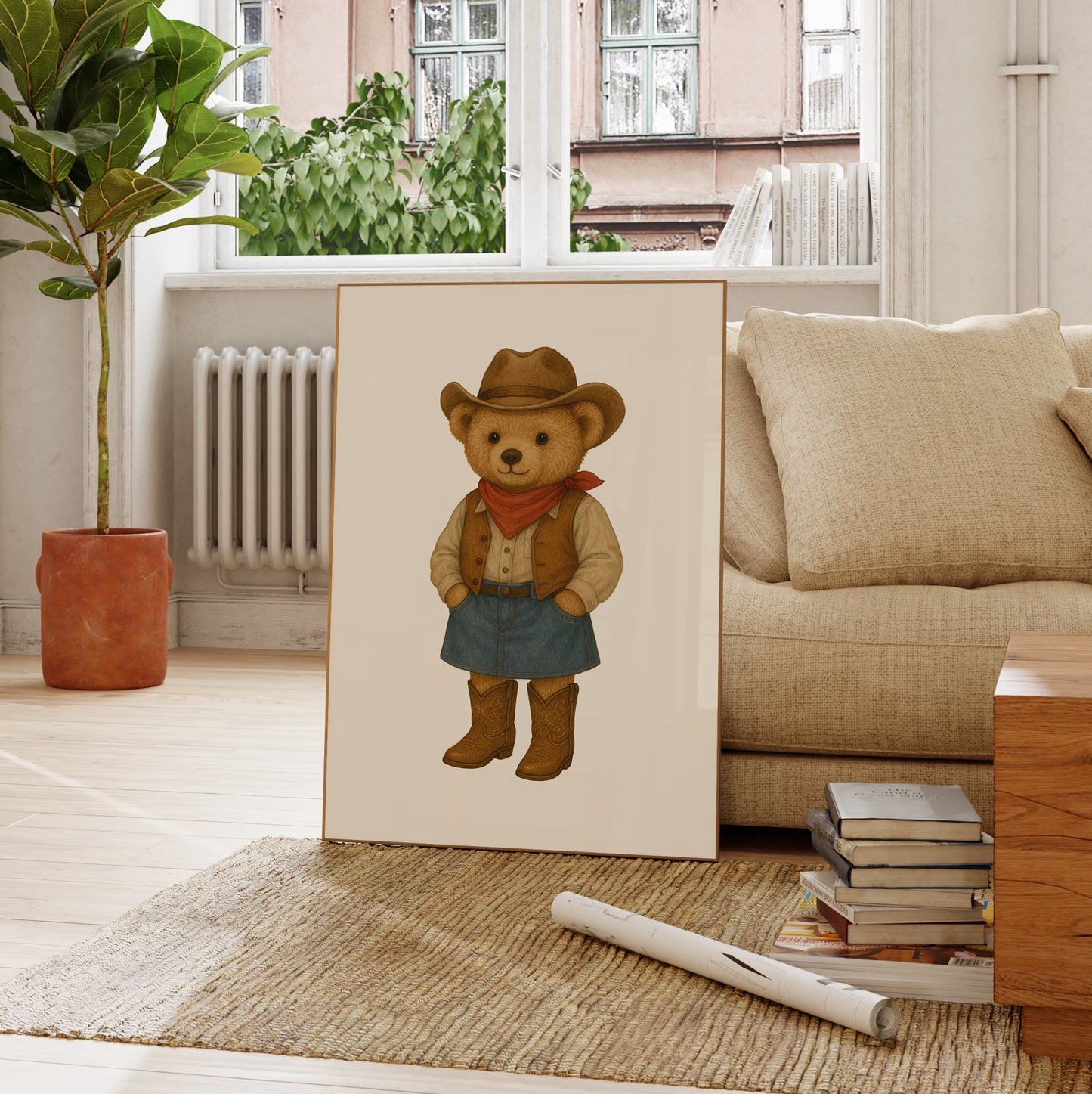 Texas Woman Bear Poster, Digital Download (D72)