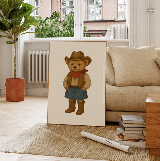 Texas Woman Bear Poster, Digital Download (D72)