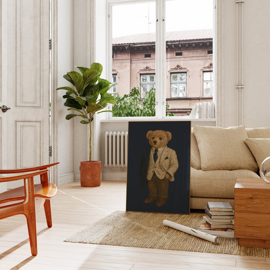 Luxury Bear Poster, Digital Download (D28)