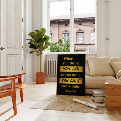 Henry Ford Quote Poster — Physical Poster (D05)
