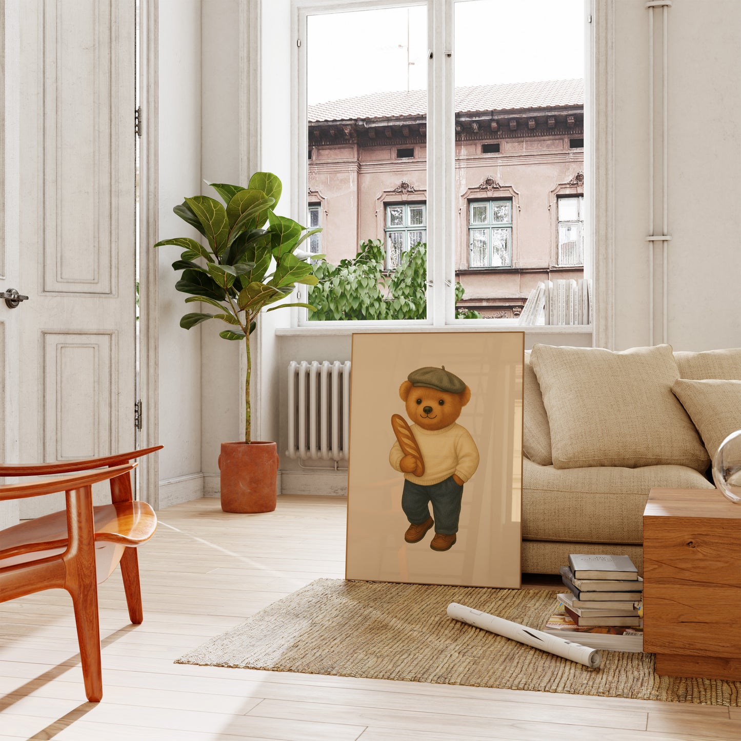 Paris Polo Bear Poster, Polo Decor – Physical Print (D21)