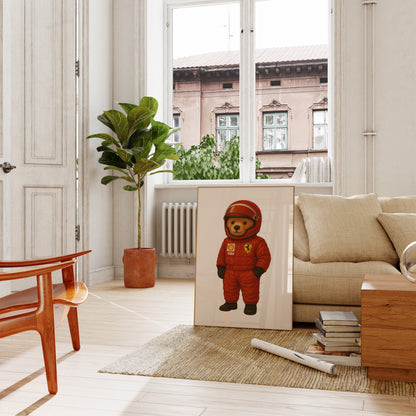 Formula 1 Polo Bear Poster, Driver F1 Print – Physical Print (D23)