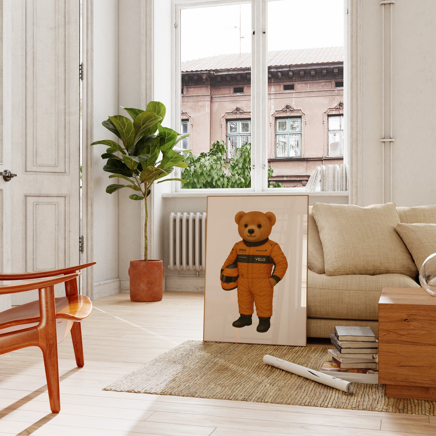 Formula 1 Polo Bear Poster, Driver F1 Print – Physical Print (D25.1)