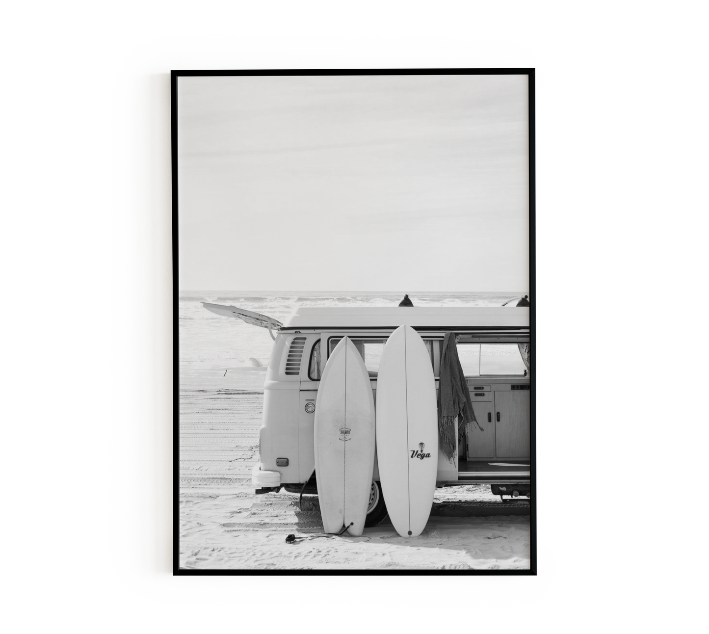 Vintage Surf Van & Boards Poster