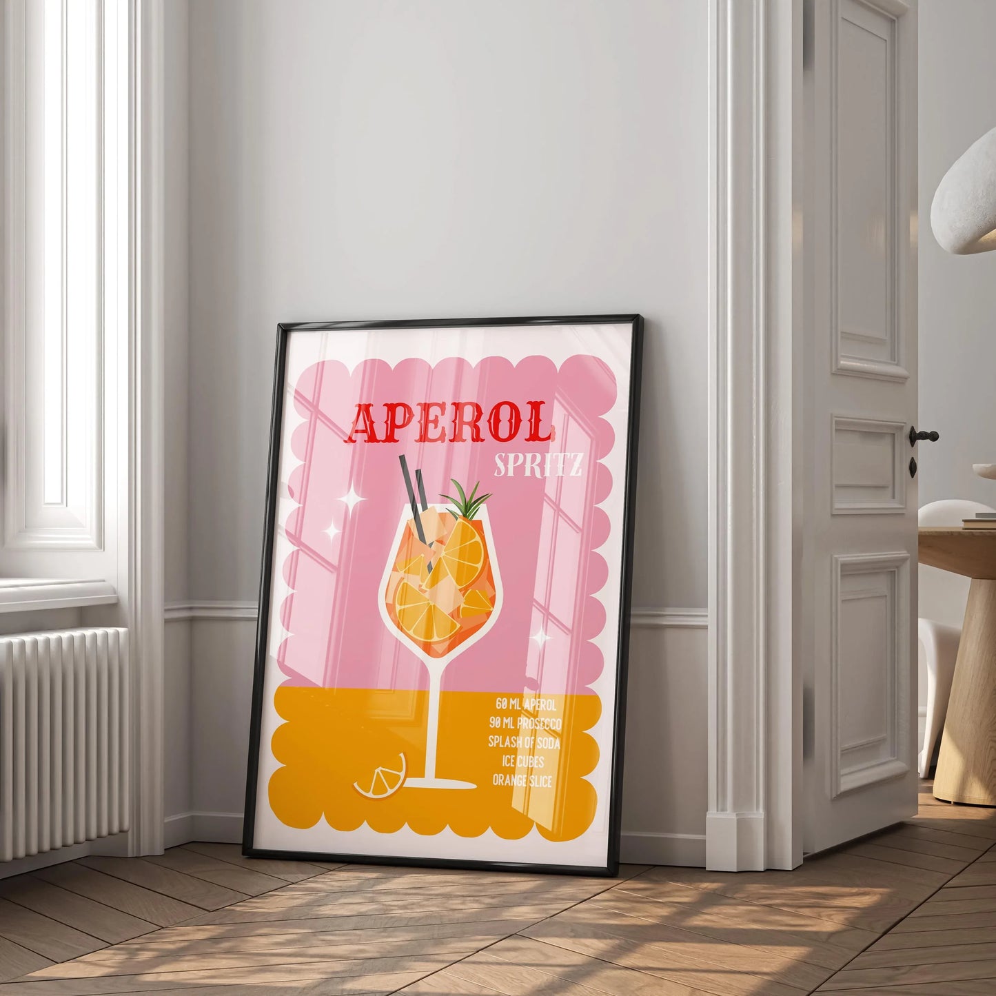 Aperol Spritz Recipe Poster - Digital Poster (D01)
