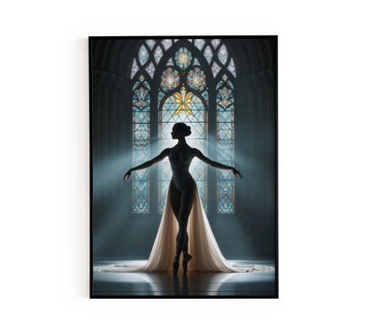 Ballerina Silhouette Poster
