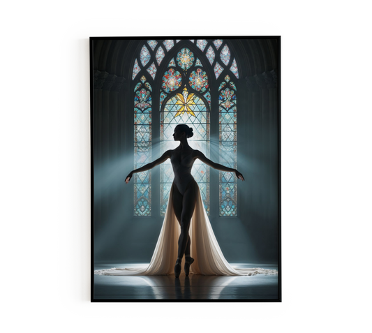 Ballerina Silhouette Poster