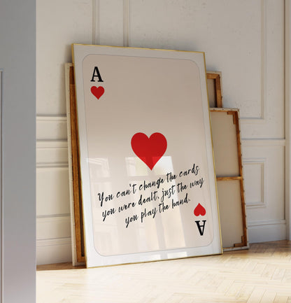 Playing Card Wall Art - Digital Poster