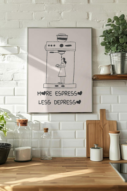 Coffee Poster (Funny Espresso Art) — Digital Poster (A21)