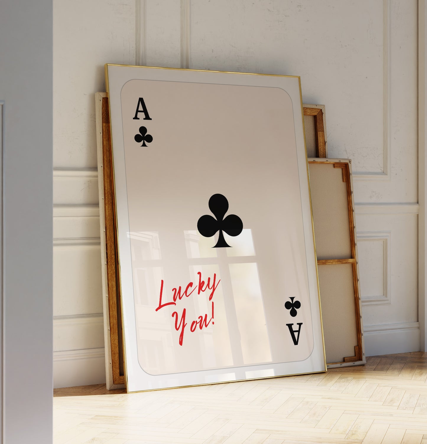 Lucky You Wall Art, Ace of Clubs Print - Physical Poster (B116)