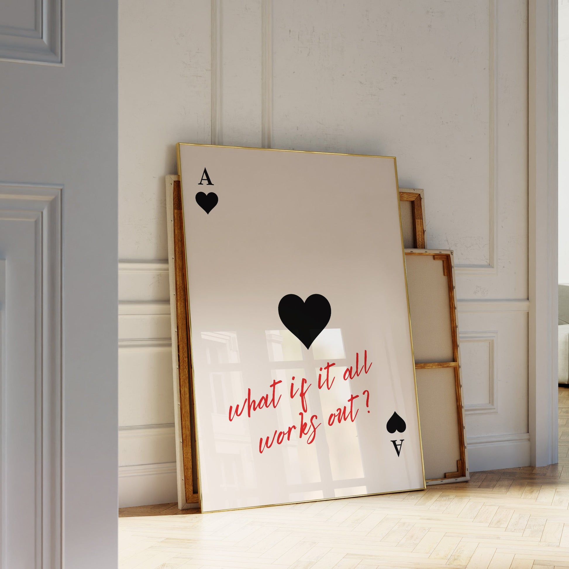 Ace of Hearts art print.