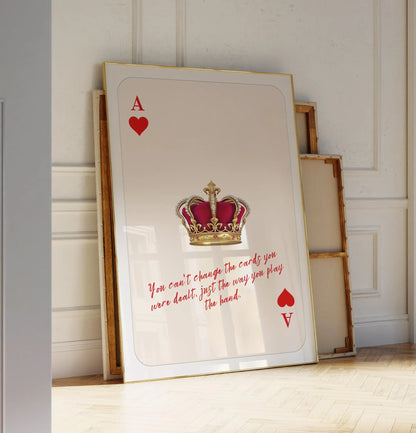 Ace of Hearts Poster – “What If It All Works Out?” Art - Digital Poster (B155)