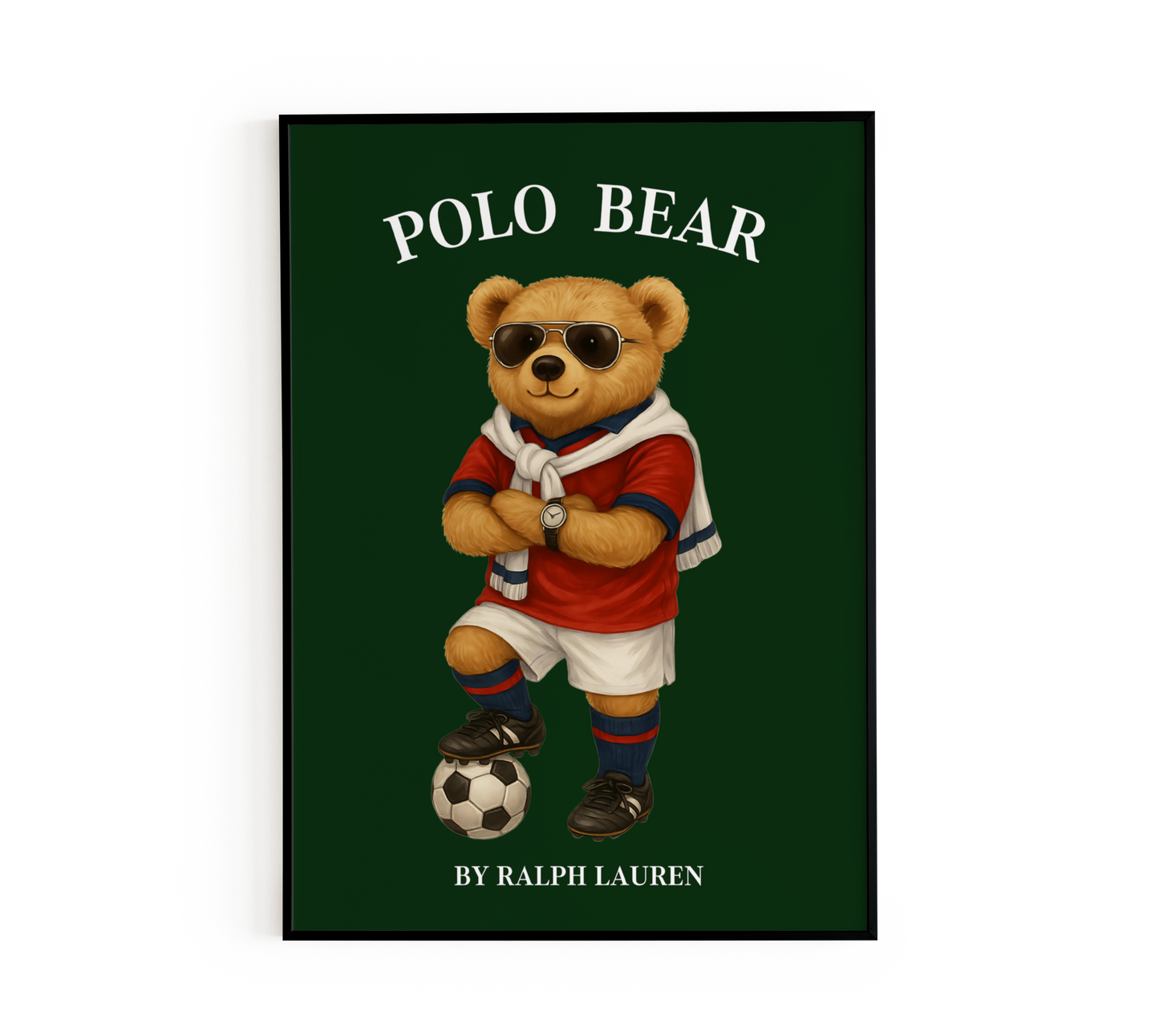 Soccer Teddy Bear Poster