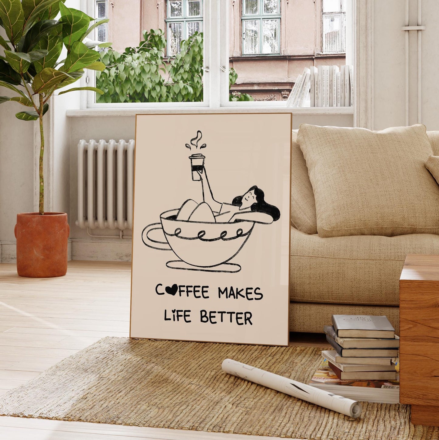 Coffee Wall Art Set, Modern Espresso Poster – Digital Poster (A19)