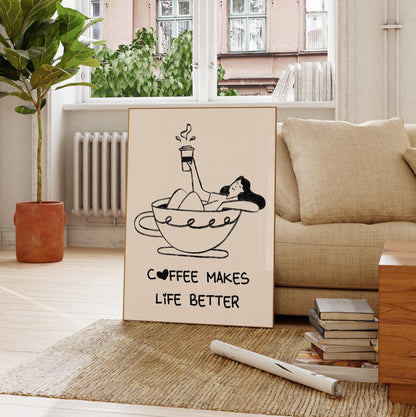 Coffee Wall Art Set, Modern Espresso Poster – Digital Poster (A19)
