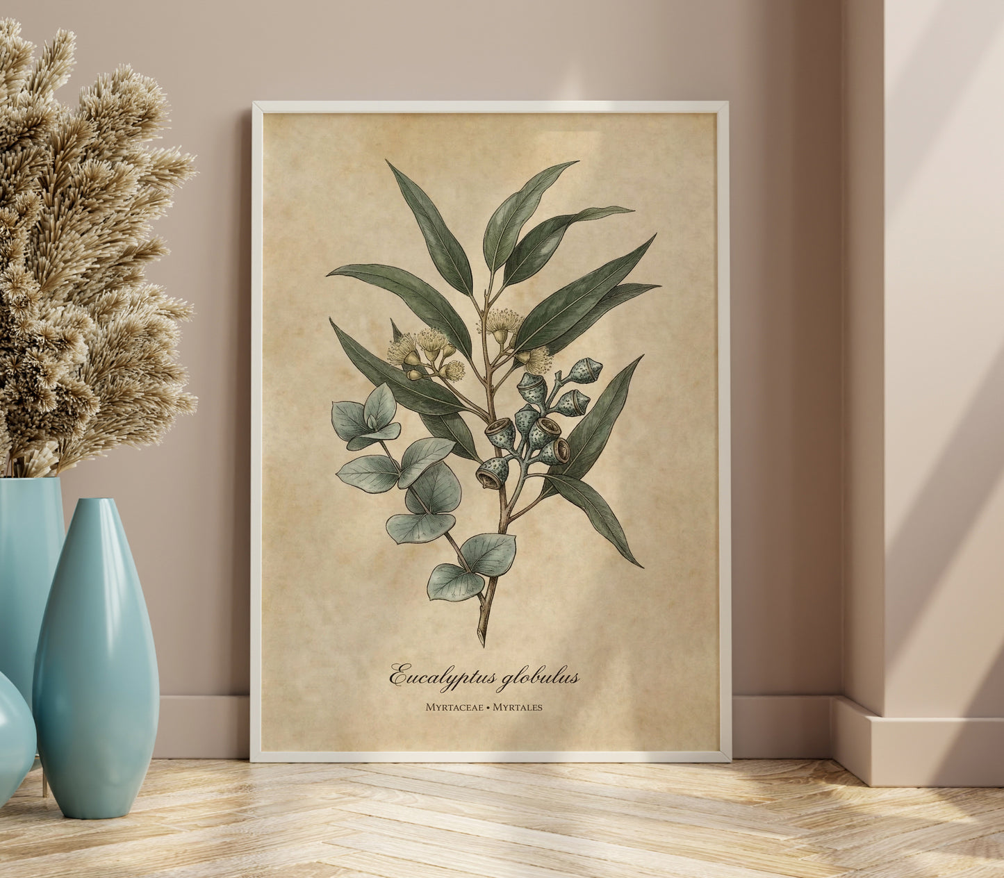Vintage Eucalyptus Botanical Wall Art