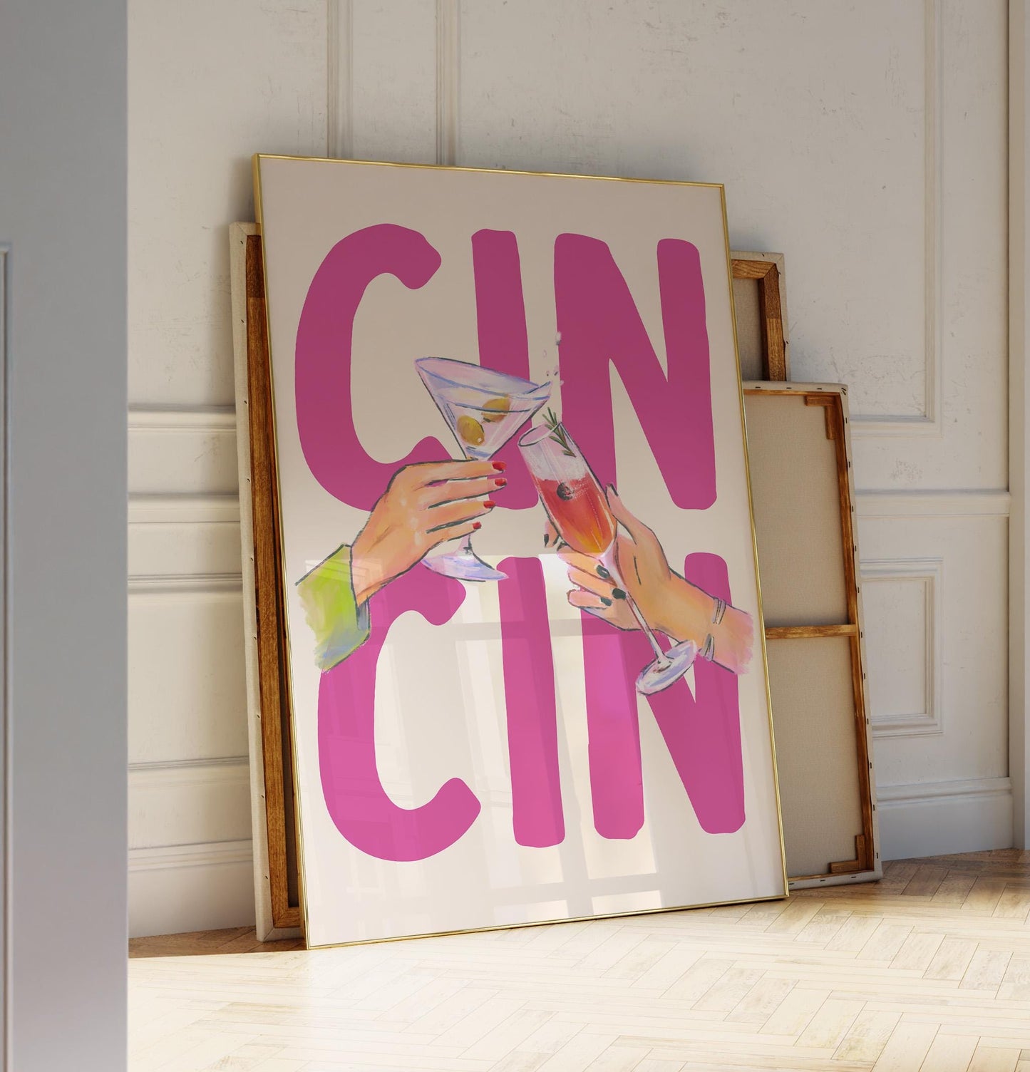 Set of 3 “Cin Cin” Retro Food & Wine Prints — Digital Poster (A70)
