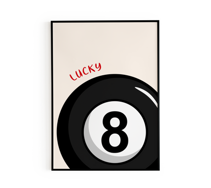 Billiards Lucky 8-Ball Poster