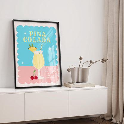 Piña Colada Recipe Poster - Digital Poster (D03)