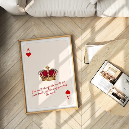 Ace of Hearts Poster – “What If It All Works Out?” Art - Digital Poster (B155)