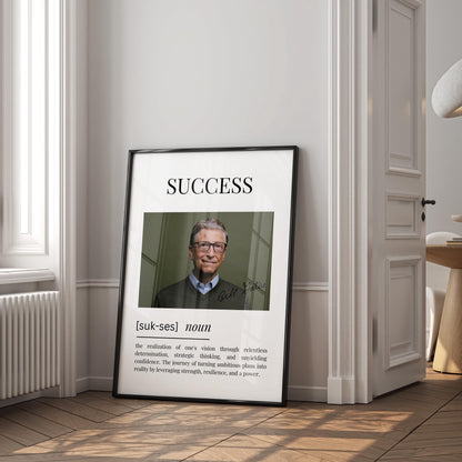Success Definition Bill Gates Poster - Digital Download W05