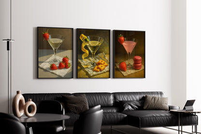 Martini Set of 3 Posters – Digital Poster (D50)