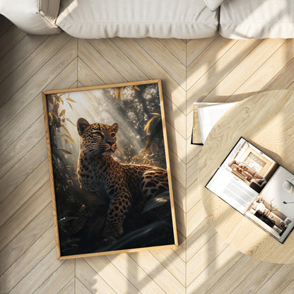 Leopard Wall Art, Jungle Wildlife Poster – Digital Poster (D63)