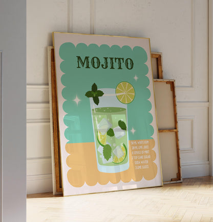 Mojito Recipe Poster - Digital Poster (D02)