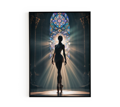 Beautiful Ballerina Silhouette Poster