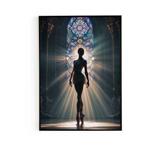Beautiful Ballerina Silhouette Poster