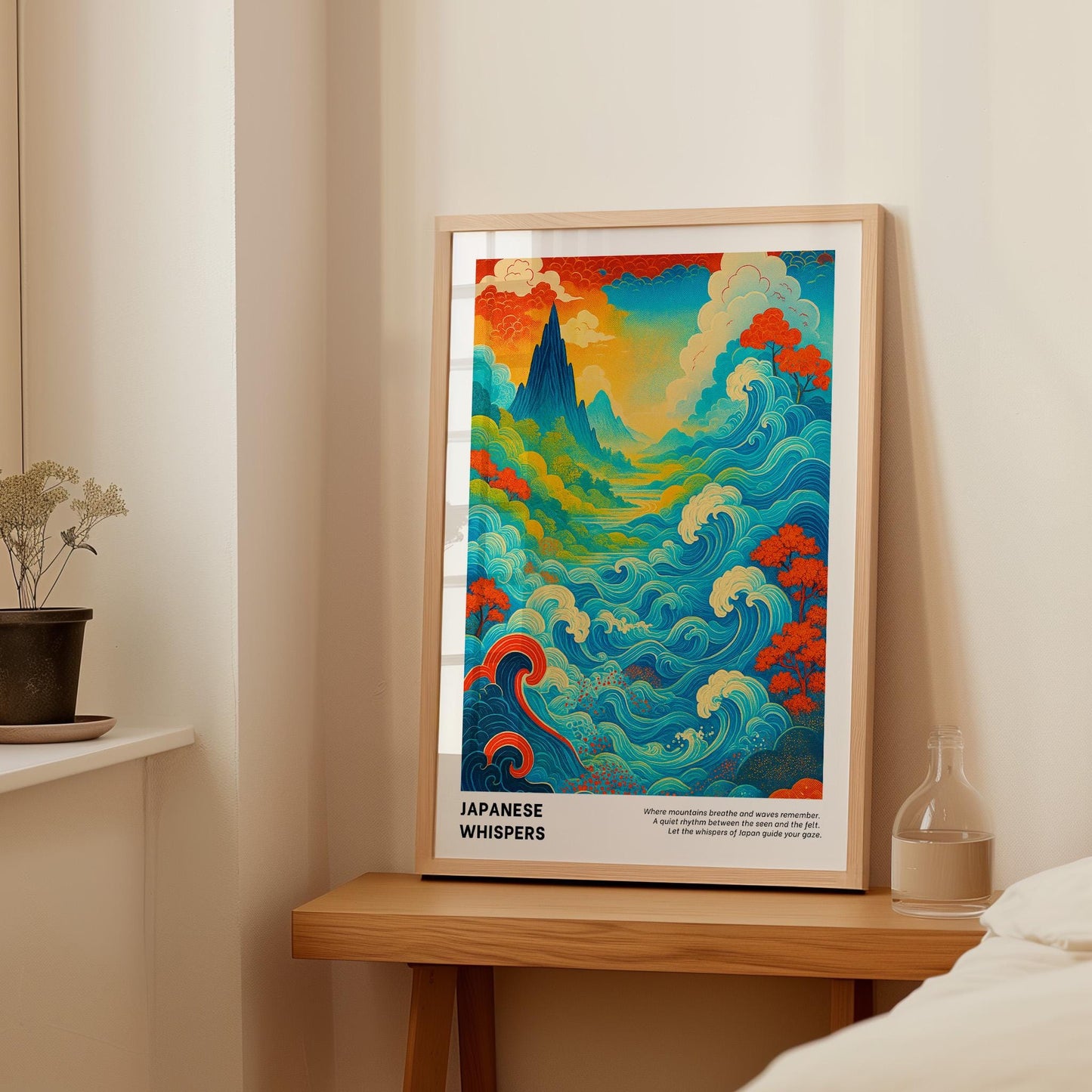 Japanese Whispers Poster, Japandi Wall Art – Digital Poster D61